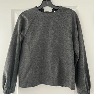 Tibi gray wool flannel sweater xxs